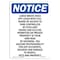 Signmission OSHA Notice, 5" Height, Large Breed Dogs Off Leash With Sign, 5" X 3.5", Portrait OS-NS-D-35-V-13957 - alternate 1